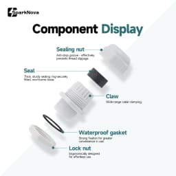 5/10Pcs Waterproof Cable Gland Nylon IP68 PG7 PG9 PG11 PG13.5 PG16 For 3-14mm Cable Wire Lock Nut Connector Joint White