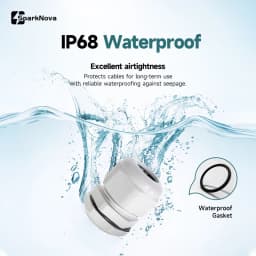 5/10Pcs Waterproof Cable Gland Nylon IP68 PG7 PG9 PG11 PG13.5 PG16 For 3-14mm Cable Wire Lock Nut Connector Joint White