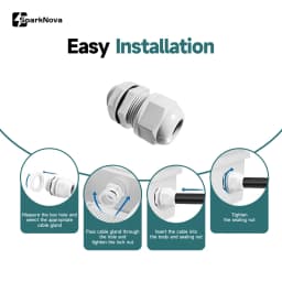 5/10Pcs Waterproof Cable Gland Nylon IP68 PG7 PG9 PG11 PG13.5 PG16 For 3-14mm Cable Wire Lock Nut Connector Joint White