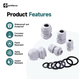 5/10Pcs Waterproof Cable Gland Nylon IP68 PG7 PG9 PG11 PG13.5 PG16 For 3-14mm Cable Wire Lock Nut Connector Joint White
