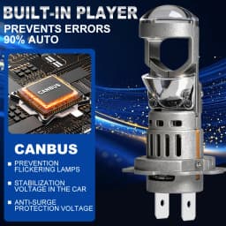 XSTORM H7 LED Projector Lens Headlight Canbus 60000LM 200W H4 LED Lights Bulbs for Car With Fan Turbo Lmaps Motorcycle Headlight