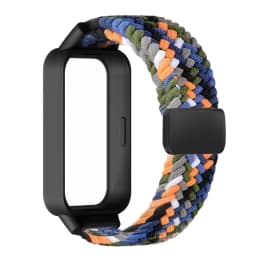 Magnetic Braided Strap+Case for Xiaomi Smart Mi Band 9 8 Active Accessories Sport Nyon Loop Bracelet+Cover Correa Redmi Band 3 2