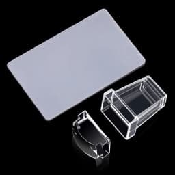 LULAA Square Nail Art Stamps Transparent Silicone French Nail Stamps with Scraper Pattern Board Suitable for DIY at Home