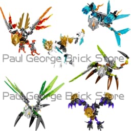New Bionicle Creature Master of the Golden Mask Building Blocks Fire Uniter Tahu Combined Robot Mech Bricks Toys For Boys Gifts