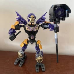 New Bionicle Creature Master of the Golden Mask Building Blocks Fire Uniter Tahu Combined Robot Mech Bricks Toys For Boys Gifts