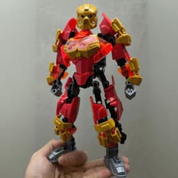 New Bionicle Creature Master of the Golden Mask Building Blocks Fire Uniter Tahu Combined Robot Mech Bricks Toys For Boys Gifts