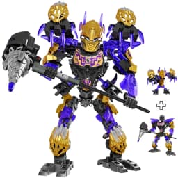 New Bionicle Creature Master of the Golden Mask Building Blocks Fire Uniter Tahu Combined Robot Mech Bricks Toys For Boys Gifts