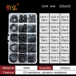 Boxed nitrile silicone rubber O-ring repair kit faucet sealing valve waterproof machine oil-resistant gasket combination kit-.-