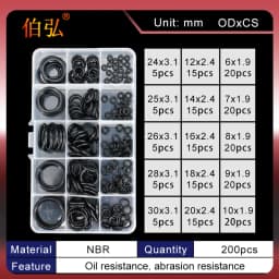 Boxed nitrile silicone rubber O-ring repair kit faucet sealing valve waterproof machine oil-resistant gasket combination kit-.-