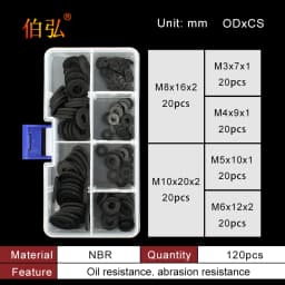 Boxed nitrile silicone rubber O-ring repair kit faucet sealing valve waterproof machine oil-resistant gasket combination kit-.-