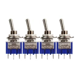 5Pcs Toggle Switch ON-ON/ON-OFF-ON 3/6 Pin 2/3 Position Latching MTS-102 103 202 AC 125V/6A 250V/3A Power Button Switch Car