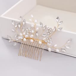 New Pearl Crystal Wedding Hair Combs Hair Accessories Silver Color Women Back Decorative Hair Comb Bridal Headpiece Hair Jewelry