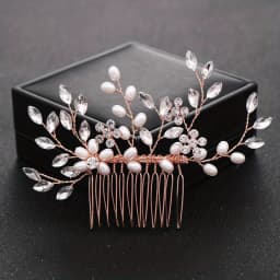 New Pearl Crystal Wedding Hair Combs Hair Accessories Silver Color Women Back Decorative Hair Comb Bridal Headpiece Hair Jewelry