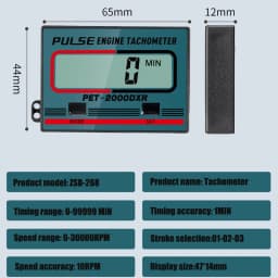 Handheld Digital Induction Chainsaw Tachometer Gasoline Engine Tachometer, LCD Display Tach Gauge for Chainsaw Lawn Motorcycle