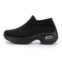 Women's Walking Trainers Fashion Fly Weaving Sock Sneakers Breathable Comfortable Nursing Shoes Casual Platform Loafers Non-Slip