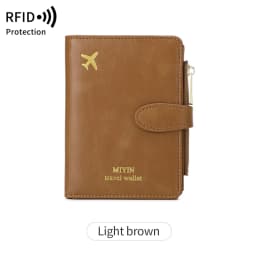 Airplane Pattern Passport Bag Multi Functional ID Card Bank Card RFID Passport Clip PU Leather Wallet Cover Travel Accessories