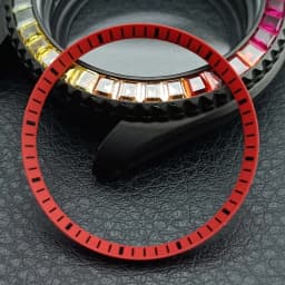 Mod Watch Copper Chapter Ring with NH35 Case Replacement Hard Plastic/Polished Inner Ring Size 30.3 * 27.3mm Watch Accessories
