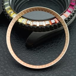 Mod Watch Copper Chapter Ring with NH35 Case Replacement Hard Plastic/Polished Inner Ring Size 30.3 * 27.3mm Watch Accessories