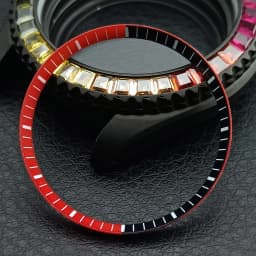 Mod Watch Copper Chapter Ring with NH35 Case Replacement Hard Plastic/Polished Inner Ring Size 30.3 * 27.3mm Watch Accessories