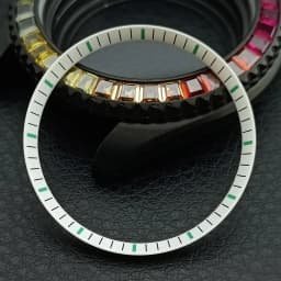 Mod Watch Copper Chapter Ring with NH35 Case Replacement Hard Plastic/Polished Inner Ring Size 30.3 * 27.3mm Watch Accessories