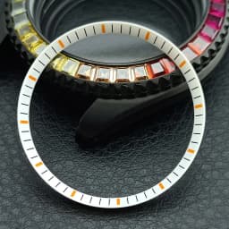 Mod Watch Copper Chapter Ring with NH35 Case Replacement Hard Plastic/Polished Inner Ring Size 30.3 * 27.3mm Watch Accessories
