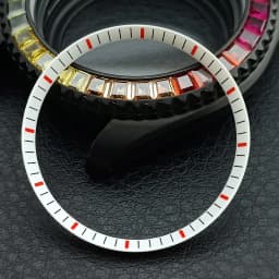 Mod Watch Copper Chapter Ring with NH35 Case Replacement Hard Plastic/Polished Inner Ring Size 30.3 * 27.3mm Watch Accessories