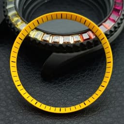 Mod Watch Copper Chapter Ring with NH35 Case Replacement Hard Plastic/Polished Inner Ring Size 30.3 * 27.3mm Watch Accessories