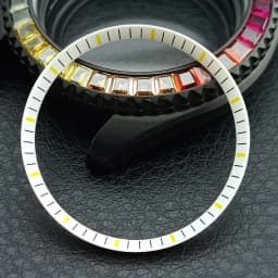 Mod Watch Copper Chapter Ring with NH35 Case Replacement Hard Plastic/Polished Inner Ring Size 30.3 * 27.3mm Watch Accessories