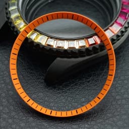 Mod Watch Copper Chapter Ring with NH35 Case Replacement Hard Plastic/Polished Inner Ring Size 30.3 * 27.3mm Watch Accessories