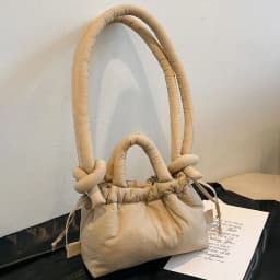 NamcheBarwa Puffer Tote Bag Designer Padded Women Shoulder Bags Nylon Down Cotton Crossbody Bag Mini Lady Handbags 2026 Trend