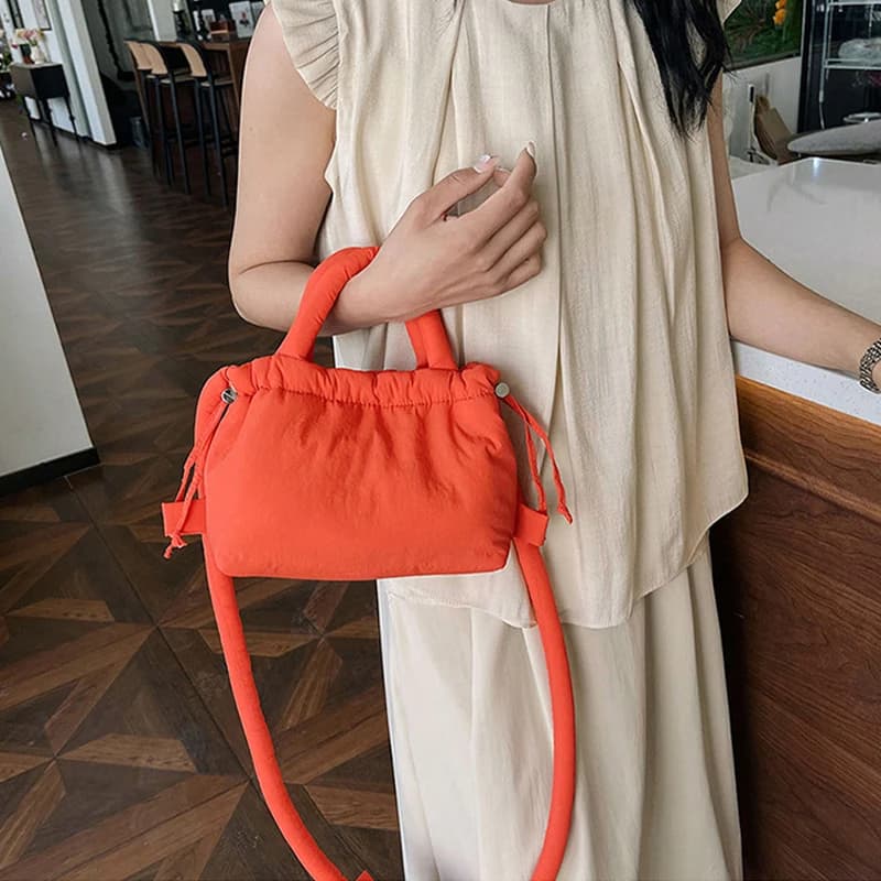 NamcheBarwa Puffer Tote Bag Designer Padded Women Shoulder Bags Nylon Down Cotton Crossbody Bag Mini Lady Handbags 2026 Trend