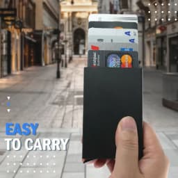 Slim Aluminum Wallet with Elasticity Back Pouch Coin Pocket ID Credit Card Holder Automatic Pop Up Bank Case Mini RFID Wallet