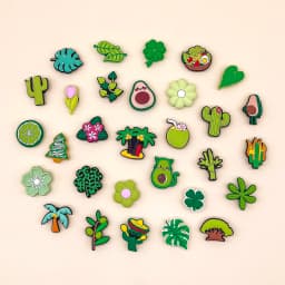1/30pcs Naturual Green Plants Shoe Charms for Women Girls Kids Pins Accessories Cactus Flower Lemon Shoe Decorations Gift Buckle
