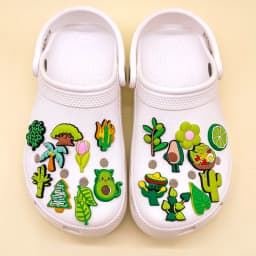 1/30pcs Naturual Green Plants Shoe Charms for Women Girls Kids Pins Accessories Cactus Flower Lemon Shoe Decorations Gift Buckle