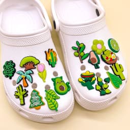 1/30pcs Naturual Green Plants Shoe Charms for Women Girls Kids Pins Accessories Cactus Flower Lemon Shoe Decorations Gift Buckle