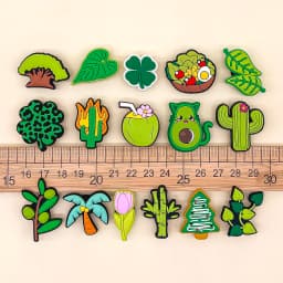 1/30pcs Naturual Green Plants Shoe Charms for Women Girls Kids Pins Accessories Cactus Flower Lemon Shoe Decorations Gift Buckle