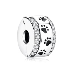 Original 925 Sterling Silver Charms Love Pets Dog Cat Paw Print Pendant Beads Fit Brand Bracelets Necklaces Women DIY Jewelry
