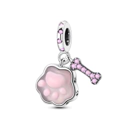 Original 925 Sterling Silver Charms Love Pets Dog Cat Paw Print Pendant Beads Fit Brand Bracelets Necklaces Women DIY Jewelry