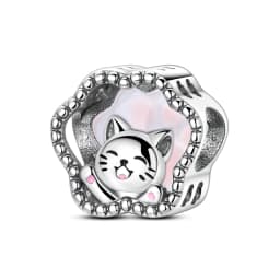 Original 925 Sterling Silver Charms Love Pets Dog Cat Paw Print Pendant Beads Fit Brand Bracelets Necklaces Women DIY Jewelry
