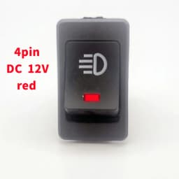 1 PCS,Car Fog Lights,Rocker Switch,ON-OFF,4Pin,2 Position,Electrical Equipment With Lighting Power,35A Lndicator Light 12V DC