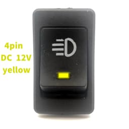 1 PCS,Car Fog Lights,Rocker Switch,ON-OFF,4Pin,2 Position,Electrical Equipment With Lighting Power,35A Lndicator Light 12V DC