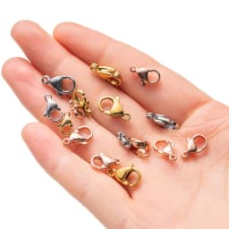 20pcs Stainless Steel Lobster Clasp Fastener Hook Lock for DIY Necklace Bracelet Jewelry Making Supplies Materials Accessories