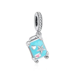 Original 925 Sterling Silver Charms Camera Suitcase London Bus Pendant Beads Fit Bracelets Necklaces Jewelry For Women