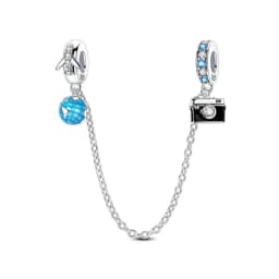 Original 925 Sterling Silver Charms Camera Suitcase London Bus Pendant Beads Fit Bracelets Necklaces Jewelry For Women