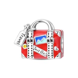 Original 925 Sterling Silver Charms Camera Suitcase London Bus Pendant Beads Fit Bracelets Necklaces Jewelry For Women