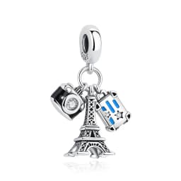Original 925 Sterling Silver Charms Camera Suitcase London Bus Pendant Beads Fit Bracelets Necklaces Jewelry For Women