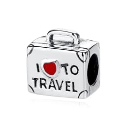Original 925 Sterling Silver Charms Camera Suitcase London Bus Pendant Beads Fit Bracelets Necklaces Jewelry For Women