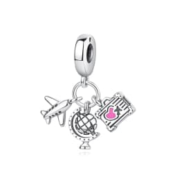 Original 925 Sterling Silver Charms Camera Suitcase London Bus Pendant Beads Fit Bracelets Necklaces Jewelry For Women