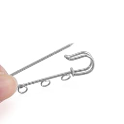 5/10pcs Safety Pins Brooch Blank Base Brooch Pins 50/80/90mm Pins 3/5 Rings Jewelry Pin for Jewelry Making Supplies Accessories