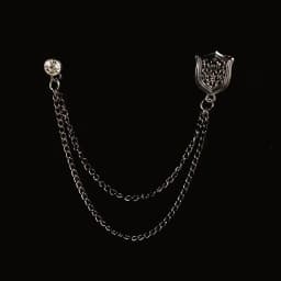 New Fashion Bird Brooch Star Crystal Tassel Chain Lapel Pin Suit Shirt Fashion Clothing Brooches for Women Men Accessories